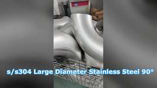 Siku Mulus Radius Panjang 90° Baja Tahan Karat Diameter Besar