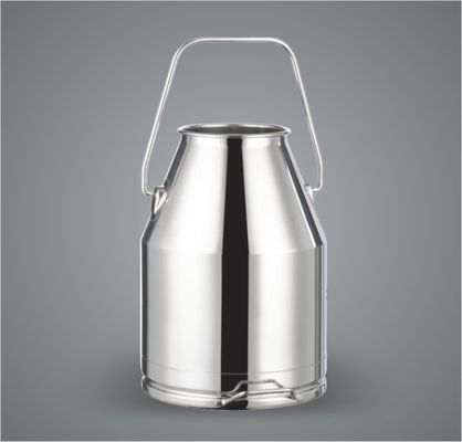kualitas Custom Dairy Stainless Steel Milking Machine Bucket With Long Handles pabrik