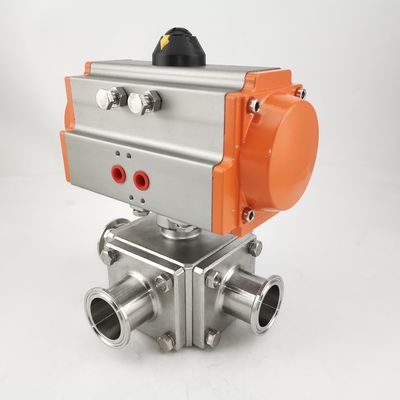 Harga bagus Pneumatic Operated Ball Stainless Steel Valves Square  clamp Connection on line