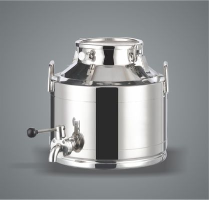 kualitas SUS304 Stainless Steel Milking Machine Bucket Transport With Lid pabrik