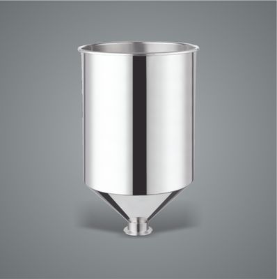 Harga bagus Small Stainless Steel Conical Hopper , Silver Milk Hopper 20L on line
