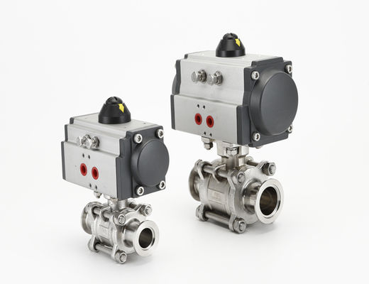 Harga bagus Sanitary KF Vacuum Fittings Ball Valve Stainless Steel Pneumatic on line