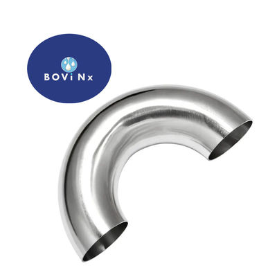 Harga bagus 180 Stainless Degree Elbow Bpe Pipe Fittings Bend S/S 304 316 Food Standard on line