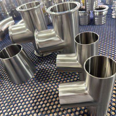 Harga bagus Sanitary Hygienic SS316L Tee Weld Food Grade Bioprocessing Phramaceutical ASME BPE Fitting on line