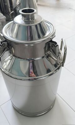 Makanan-Kelas 304/316L stainless steel Transport Can dengan mirror-dipolikan akhir dan tutup penjepit aman